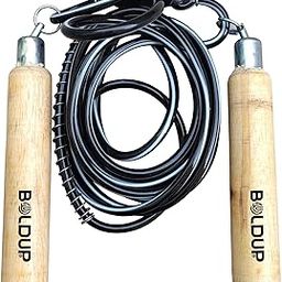 Boldup Fitness Sports Exercise Workout Plastic Handle Jump Skipping Rope for Weight Loss, for Men, Women, and Children Kids, Girls, and Adults-image-82