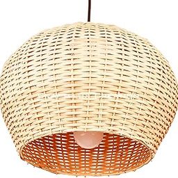 Craftflux Creation Bamboo Hanging Light for Balcony | Ratten Hanging Lamp Shade for Living Room | Cane Indoor Outdoor Light | Ceiling Light for Decoration | Natural Cane | Style Apple`-image-66