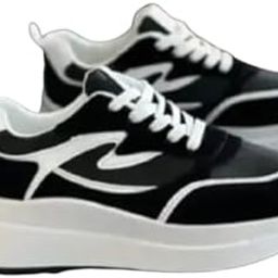 Stylish Casual Sneakers for Women | Trendy Brown & White Lace-Up Shoes with Cushioned Sole_blk-image-15