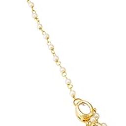 Elegant Women's Brass Kundan,pearl Jewelry Lightweight and Durable Design 1 Mangtikka Wear Weddings and Festive Occasions (MGT6246_white)-image-31