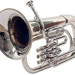 shrimaa sons Euphonium (brass Silver) with bag-image-42