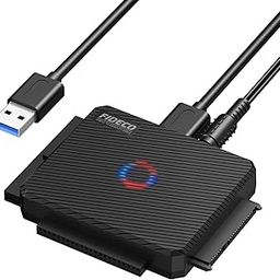 ETZIN SATA/IDE to USB 3.0 Adapter, Hard Drive Adapter Cable Converter for Universal 2.5/3.5 Inch IDE HDD, 2.5 Inch SSD, 5.25-Inch DVD-ROM/CD-ROM/CD-RW/DVD-RW/DVD+R EPL-S3G-PL03-20
