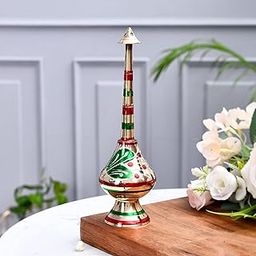 KhwajaDarbar Brass Rose Water Sprinkler - Exquisite Design, 7.5 Inches Tall-image-95