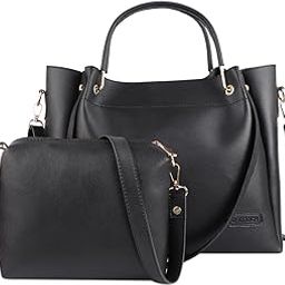 Women’s Handbag with Zipper Closure and Adjestable Strap | Stylish Faux Leather Shoulder Bag Ideal for Office Travel & Daily Use | Trendy and Functional Satchel Purse, 2pcs Set-image-97