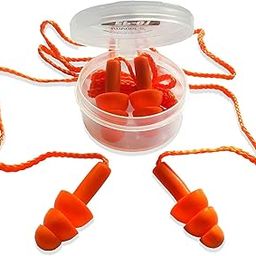 NAT Products Reusable Soft Silicone Noise Reduction Corded Ear Plugs for Sleeping, Meditation, Swimming, (Orange) (2)-5