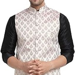 Men's Jacquard Stylish Nehru Jacket set.-image-0