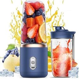 Portable Juicer Mixer Blender For Juices, Smoothies, Cold Coffee, Rechargeable 6 Blades Bottle Juicer Smoothie Maker, Fruits Mixer Juices Grinder For Home, Office, Gym, Travel, 380ml-25
