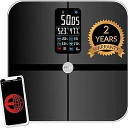 Eagle Smart Bluetooth Weighing Scale for Body Weight with 200kg Capacity, BMI Digital Weighing Machine with Large LCD Display & 15 Body Composition Monitor Sync with Mobile App, Black-19