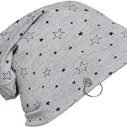 VIMAL JONNEY Grey Printed Cotton Blended Free Size Beanie Cap for Men-image-2