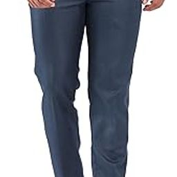 Men's Slim Fit Checks Pattern Poly Viscose Blend Flat Front Formal Trouser-picture-1