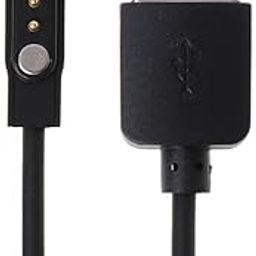 Universal USB Cable, Magnetic 4-Pin Charger for Smart Watch, 45cm Firebolt Invincible, 4mm Adapter (Charge Only), Black-37