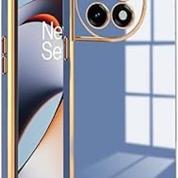 Erams Online for OnePlus 11R 5G Luxury 6D Plating Soft Casing Silicone Square Frame Gold Phone Case for OnePlus 11R 5G (Blue)-picture-12