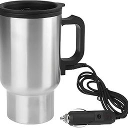 Kesariya Enterprise 12V Car Kettle - Stainless Steel Travel Coffee Mug, Heated Thermos, Car Water Heater, Tea & Coffee Maker, Travel Kettle for Hot Water PACK OF 1-picture-11