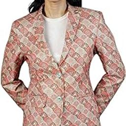 Women's Blazer Polyester Cotton Red Blazer-image-115