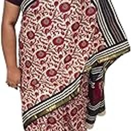Chanderi Cotton Saree| Printed Chanderi Saree| Red Saree| Lightweight and Comfortable| Stylish Sarees| Without Blouse Piece-image-47