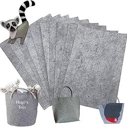 CANVASS® 20 pcs Non Woven Felt Fabric 1mm Thickness Polyester Cloth Felts DIY Bundle for Sewing Dolls Crafts20x30 cm A4 (Grey)-image-7