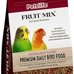 Petslife Fruit Mix Bird Food with Natural Fruit Flavors for Small Birds | Parakeets, Budgerigars, Parrotlet, Canaries, Finches & Other Small Birds | 500gm-picture-21