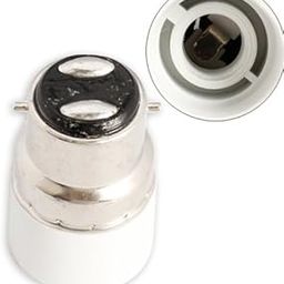 Prop It Up B22 to E14 Plastic Screw Base Socket Lamp Holder, Light Bulb Converter Adapter (Black or White) -Set of 2 Pieces-image-59