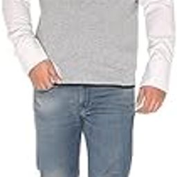 Mayanshi Creations Men's Half Sleeves V Neck Solid Woolen Grey Sweater for Winter_MENSSWEATER-15-picture-24