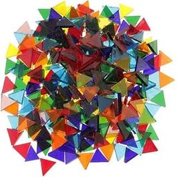 MERISHOPP®3x250 Pieces Assorted Color Clear Glass Mosaic Tiles for DIY Crafts 14mm|Crafts | Glass & Mosaics | Glass & Mosaic Tiles|Approx. 250 Pieces Mosaic Tiles (160g)(3 Pack)-image-14