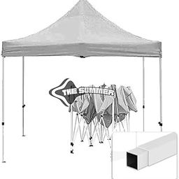 THE SUMMER 10x10 feet Premium Heavy Duty 28 Kg Pop Up Foldable Canopy Tent with 4 Side Open, Gazebo Tent for Outdoor Garden,Event, Picnic, Lawn, Terrace (3x3 M, White)-image-86