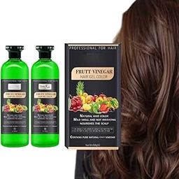 Fruit Based Hair Colour Dark Brown semi permanent color | Ammonia free color | 500ml pack of 02-83