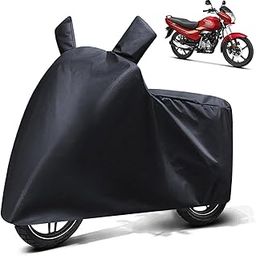 FABTEC Waterproof Bike Body Cover Compatible with Hero Super Splendor, A1 (Black)-image-31