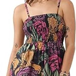 Blossom Women and Girls Square Neck Sleeveless Black Printed Regular Fit Viscose Blend Mini Playsuits-14
