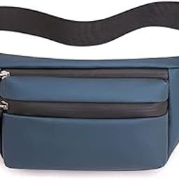 Chest Bag Waist Fanny Pack Running Belt for Men Women Unisex Bum Bag with Headphone Jack and 2-Zipper Pockets Adjustable Belt for Outdoors Yoga Workout Hiking Gifts for Men Women- Dark Blue-image-34