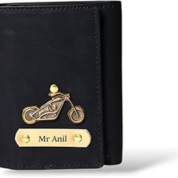 Thebaegift Men's Personalized Wallet I Customised Slim Stylish Leather Purse with Name & Charm I Unique Birthday Anniversary Gift for Men Boy Love Husband Employees Clients - (3 Fold Black)-picture-28
