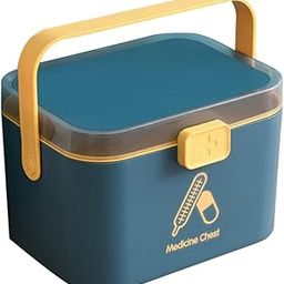 Alipis 1pcbox Lid Portable Holder Emergency Layers Plastic Useful Storage Container Childproof with Case for Organizer Layer Supplies X Camping Cosmetics Pills Kit-0