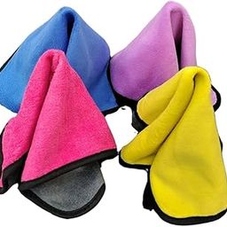 Multipurpose Microfiber Cleaning Towel Cloth 700 GSM Highly Absorbent Dust Lint Free Multi-colour Towels for All Vehicles Bike, Car, Glass Detailing, Cleaning, Washing (Pack of 4, 30 x 40 cm)-16