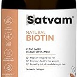 RHN SATVAM Natural Biotin Supplement, Supports Healthy Hair Growth, Strengthens Hair Follicles, Reduces Hair Fall & Promotes Nourished, Lustrous Hair for Daily Wellness & Beauty(60 Vegeterian Tablets)-image-51