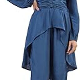 Women's Silk Blend Top and Trouser Co-ord Sets | Two-Piece Outfit for Night Wear-image-3