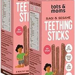 Tots and Moms Ragi, Banana, Sesame Teething Sticks Made with Jaggery for Kids, 12Months+, Pack of 2-150g Each | No Maida, No Sugar, No Preservatives | Healthy Bites for Kids-image-10