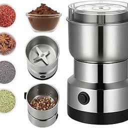 Nimaa Electric Coffee and Spice Grinder, 150W, Stainless Steel 4-Blade,Grinding for 'Dry Items' only. Suitable for Coffee Beans, Spices, Masala, Nuts & Grains (Silver)-image-82