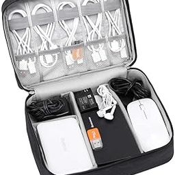 VDHJA Travel Accessories Cable Bag Universal Cord Storage Case Carrying for Charging Cable, Cell Phone, Power Bank,Mini Tablet-picture-25