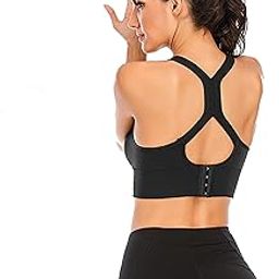 Shoppy Villa Sports Bras for Women, Racerback Medium Support Gym,Yoga,Bra with Removable Lightly Padded Wire Free Sport Bra-image-89