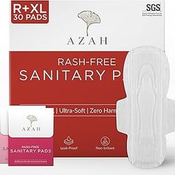 AZAH Sanitary Pads for Women (20 Reg + 10 XL) [Pack of 30] 100% Rash-Free sanitary napkins | 3x More Absorption, Cottony Soft and Dry Top Cover for heavy Flow | Leak-Proof | With Disposable Bag-picture-14