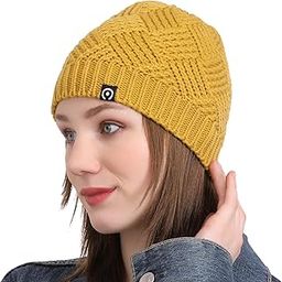 Women Woollen Winter Beanie Cap Diamond (Free Size, Pack of 1)-image-88