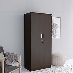 COUCH CULTURE Mono Engineering Wood 2 Door Wardrobe | Almirah for Clothes Wooden | Wardrobe Organizer for Clothes | Multipurpose Almirah for Storage Bedroom | 1 Year Warranty - Wenge-image-73