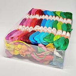 SHUTTLE | Coats Doli Embroidery Thread Cotton Assorted 50 Skeins (25 Colors X 2) 1.2G Each, Multicolour-7