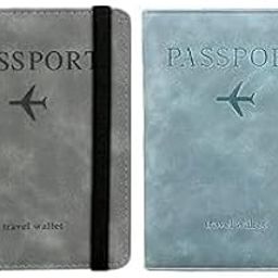 Passport Holder Passport Cover with Credit Card Slot and BoardingPass Slot Bi-Fold Passport Wallet Case Book Travel Must Have, RFID Blocking Leather-Unisex,(PCS-1 ; Multicolor).-image-88