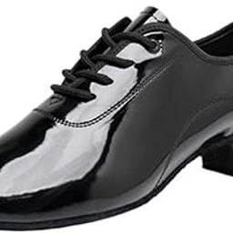 Men's dance shoes, straight sole leather Shoes-image-54