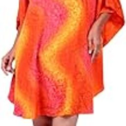 Women's Printed Tunic Kaftan, Short Caftan Top| Free Size-image-82