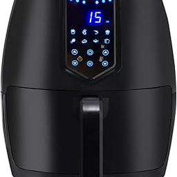 Amerex 3.5L Airfryer Vapour Steam for Crisp Frying | Fry, Grill, Roast, Steam & Bake | Auto Cut Off | High Temperature & Uniform Heating | Uses upto 80% Less Fat,1500 watt, Black-image-0