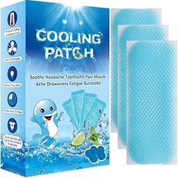 MANIBAM IMPEX 10Pcs Cooling Forehead Strips Gel Sheet for Headache, Toothache Pain, Drowsiness, Fatigue, Refreshing, Sunstroke, Fever - Gel Patches for Kids, Men & Women (Blue)-image-3
