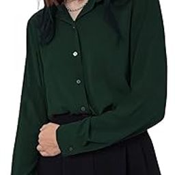 Shirt for Women | Printed Casual Crop Top | Long Sleeve Stylish Collared |Korean Oversized Button-Down |Causal |Formal | Trendy-picture-11