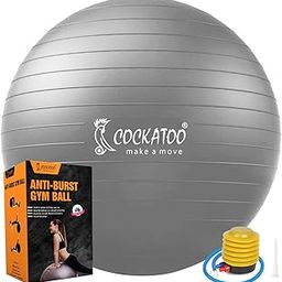 Cockatoo Anti-Burst Gym Ball (55 Cm to 95 Cm) with Foot Pump, Exercise Ball-image-16