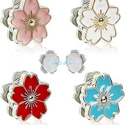 4 Pairs Magnetic Hijab Pins for Scarf, Sakura Hijab Magnets, Floral Hijab Magnetic Pins Elegant Magnetic Pins for Hijab, Multi-Use Pinless Hijab Magnet for Women Scarves-image-25